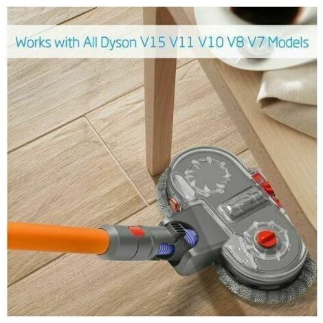 Tête de Vadrouille Electrique pour Dyson V15 V11 V10 V8 V7 Aspirateur avec Réservoir D'eau Amovible, 12 Vadrouille Lavable (1/4)