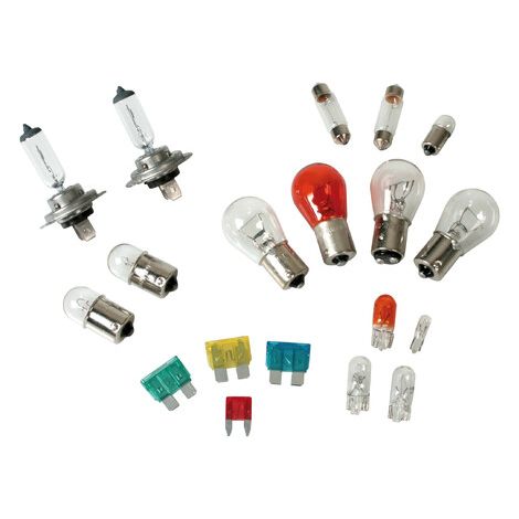 Kit lampade di ricambio 19 pz, alogena 2x H7 - 12V (1/3)