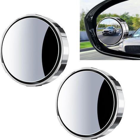 Angle Réglable Blind Spot Mirror - lot de 2, Argent, Miroir D'angle Mort de Voiture, Convient Pour les Voitures, Camionnettes, suv, etc, Créant un Environnement de Conduite Plus sûr (1/5)