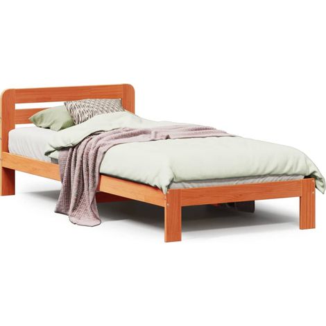 Maison Exclusive - Letto senza Materasso Marrone Cera 90x190 cm in Legno di Pino (1/5)