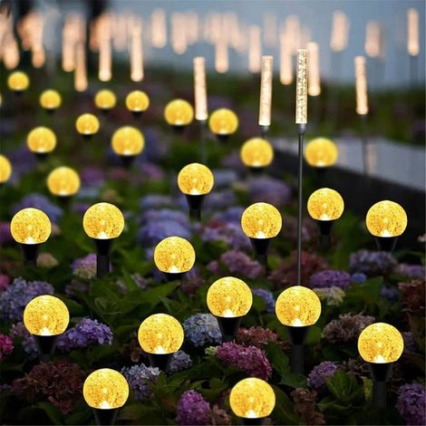Lampe Solaire Extérieur Jardin, 6m 30 led Lampes Solaires Extérieures Jardin Étanches, Éclairage Extérieur Solaire,Blanc Chaud (1/5)