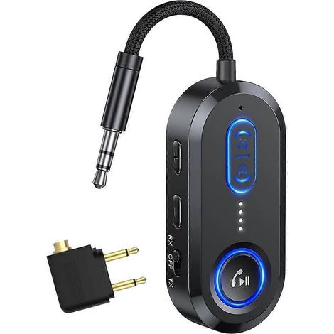 Émetteur-récepteur Bluetooth 5.4, écran LCD, adaptateur Bluetooth AUX pour voiture, émetteur audio sans fil, compatible avec les haut-parleurs de télévision (1/5)