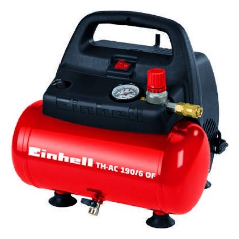 Compressore elettrico Einhell TH-AC 190/6 OF capacitAAcirc 6L pressione 8bar