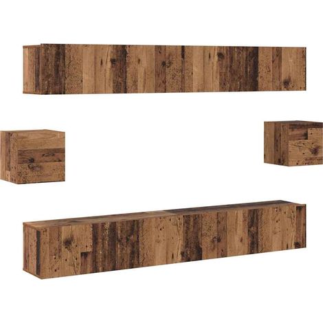 TV Schrank Set Altholz 6 pcs Altholz Mittel Massives Altholz vidaXL (1/5)