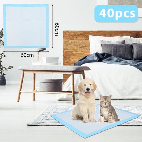 Randaco 40 empapadores para perros 60x60 cm, alfombrillas absorbentes desechables