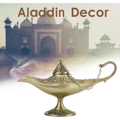 Seltene Retro-Legende, farbige Aladdin-Zauber-Wunschlampe, Topf, Sammlerstück (Bronze) (1/5)