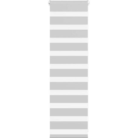 Estor cebra gris claro 40x100cm tejido ancho 35,9 cm poliéster vidaXL