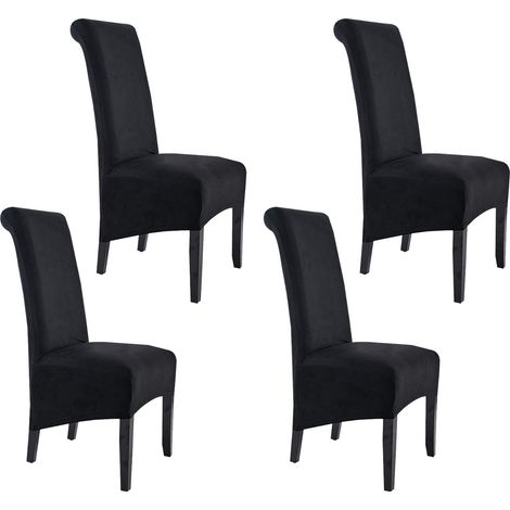 2 Housses de chaise extensibles, tissu spandex doux, lavables en machine, pour salle à manger, cuisine, hôtel (1/5)