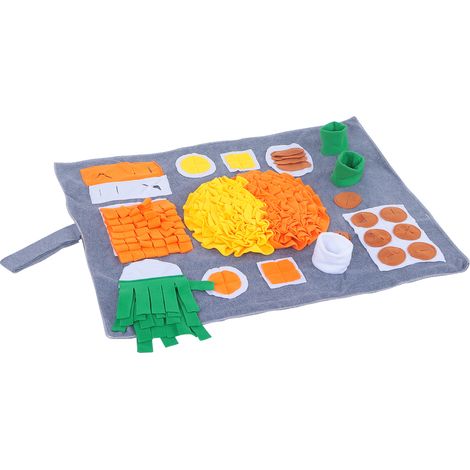 Tapis de fouille olfactif pour animaux de compagnie : idéal pour l’alimentation interactive, les jeux, les voyages et pour lutter contre l’ennui. (1/5)