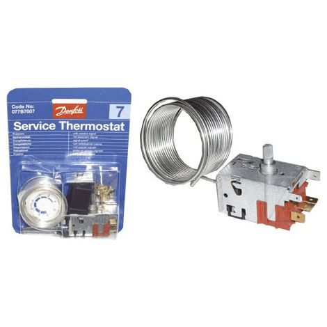 THERMOSTAT DANFOSS N° 7 - 077B7007 POUR CONGELATEUR BRANDT - AS0003933 (1/3)