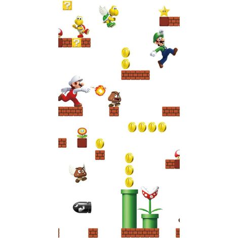 Rouleau de papier peint auto-adhésif - Nin Mario Bros (1/5)