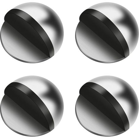 Selbstklebende Türstopper für den Boden, polierter ovaler Türstopper, bodenmontiert, halbmondförmiger Türstopper, Wandschutz, Türstopper - Crezuo