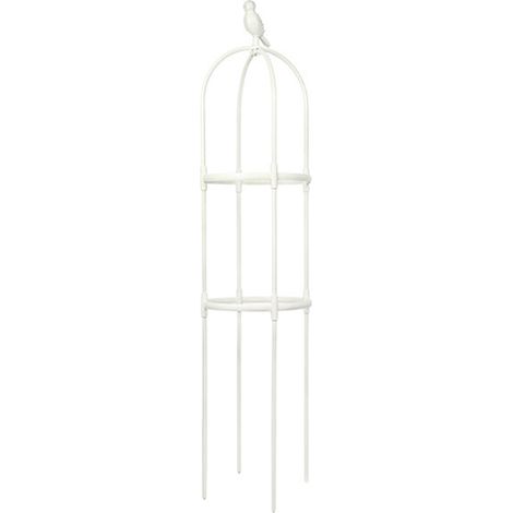 Jaula metálica de soporte para plantas, modelo Φ28 x 120 cm, color negro, con 6 varillas y anillo tensor. Fácil de montar según sea necesario para el crecimiento continuo de tus tomates y hortalizas t (1/5)