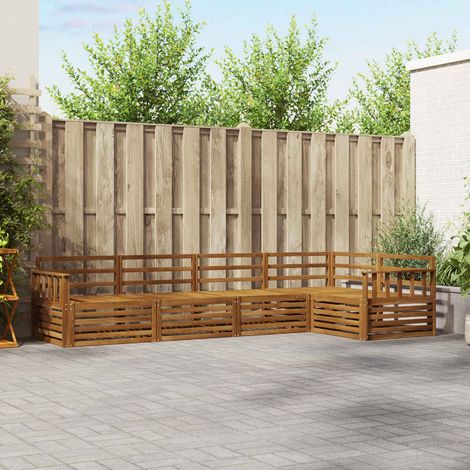 vidaXL Outdoor-Sofagarnitur 5 pcs Natur (1/5)