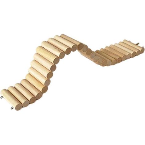 Pont pour hamster, grande échelle d'escalade pour hamsters nains, souris, gerbilles et autres petits animaux-7.5x50cm