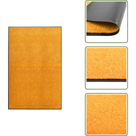 The Living Store Paillasson lavable Orange 120x180 cm - Tapis d'entrée (1/5)
