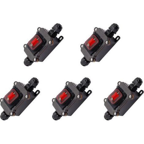 Interrupteur Etanche IP67 - 12 V DC 20 A - Pour Installation Extérieure ou Industrielle - 5 Pièces (1/5)