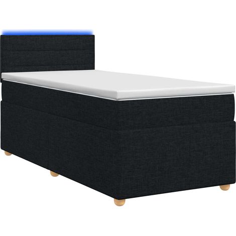 Maison Exclusive - Letto box spring con materasso Nero 90 x 190 cm Tessuto (1/5)