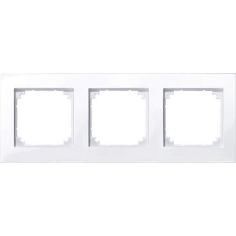 MERTEN 515325 M-PLAN CACHE POUR 3 PRISES BLANC BRILLANT