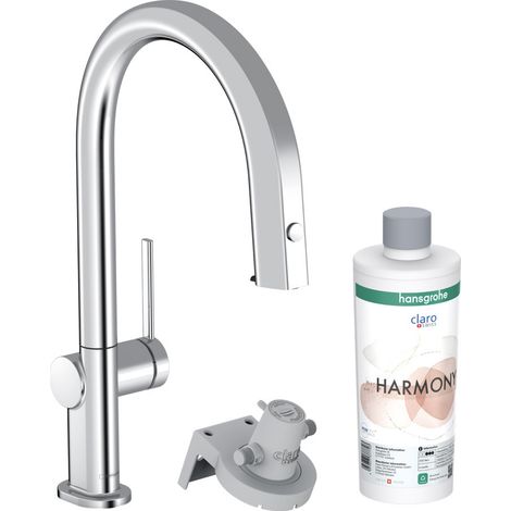 Hansgrohe Aqittura M91 - Mitigeur d'évier avec bec extractible et filtration, chrome 76801000 (1/5)