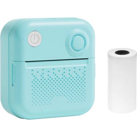 Mini impresora de bolsillo portátil con impresión térmica instantánea de fotos,conexión inalámbrica BT,pegatinas de notas y listas (1/5)