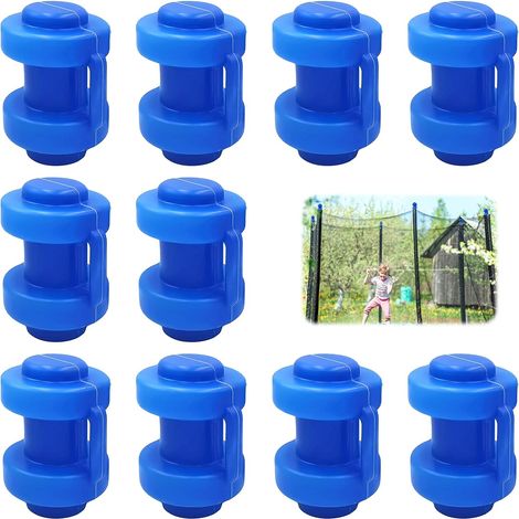 Embouts de Trampoline, 10 Pièces Trampoline Embout de Poteau, Embouts Diamètre 25MM, Accessoire Trampoline pour Les Piquets de Filet du Trampoline, Filet de Sécurité Pièces de Rechange (1/5)