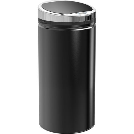 Cubo de basura con sensor 42 L de acero negro HOMVRA (1/5)
