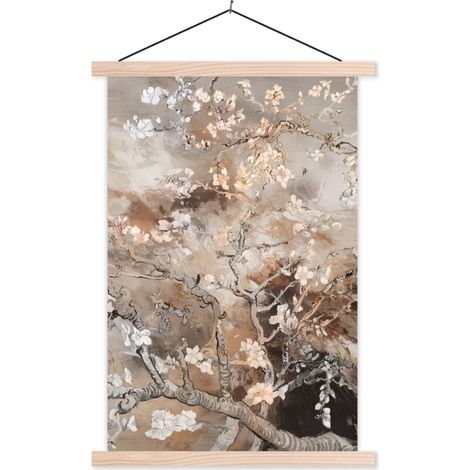 AFFICHE AVEC CADRE MAGNÉTIQUE Fleur d'amandier - Art - Van Gogh - Beige - Abstrait 40x60 (1/3)