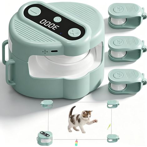 Tapis Roulant électrique pour Chat d'intérieur avec télécommande, Nouveau Tapis Roulant, Vitesse réglable, Jouet de Chasse simulée pour Chat (1/5)