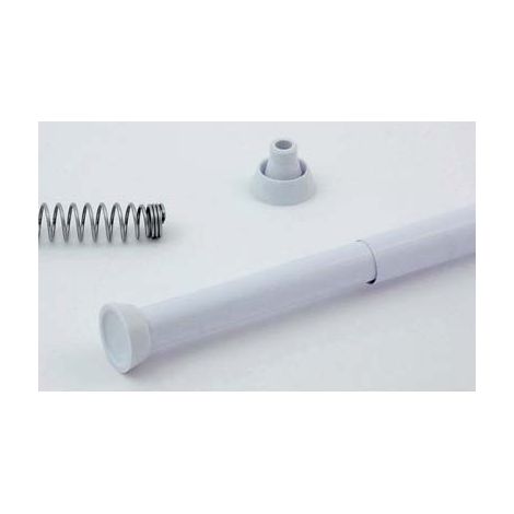 TUBO REGGITENDA ESTENSIBILE X DOCCIA  ALLUMINIO BIANCO MM 25 CM  75/120