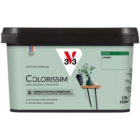 Peinture murale intérieure Colorissim® V33 Lichen Satin 2,5L