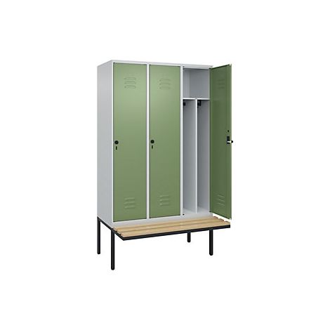 C+P  Armadietto sporco/pulito Classic PLUS con panca  stretto 