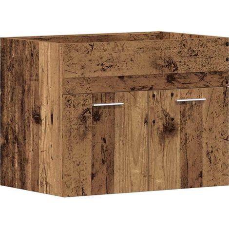 vidaXL Mobile Lavabo Bagno Legno Antico 60x38,5x46 cm in Truciolato