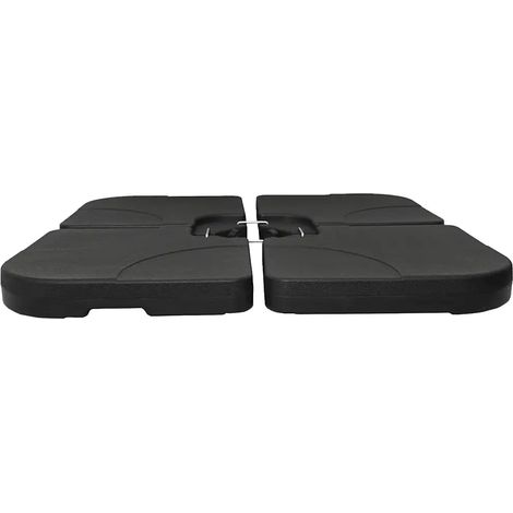 Base de sombrilla portátil y recargable 50 x 50 x 7,5 cm 4 piezas estable y ligera plástico negro 020045856 (1/5)