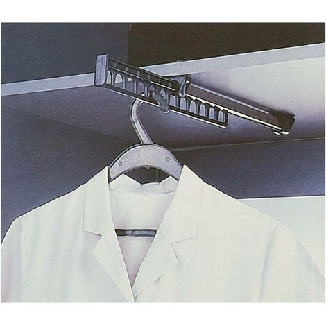 Porte-Manteau Placard Pull Out Porte-Manteau Coulissant Porte-Manteau Cintre pour 12 Cintres Longueur 312mm Lot de 2 (1/3)