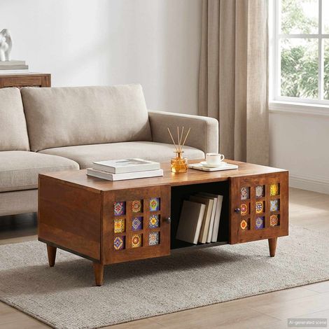 vidaXL Tavolino da salotto Marrone 100 x 54 x 40 cm