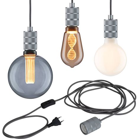 Paulmann Neordic Pendelleuchte Tilla 4,8 cm mit Stecker E27 20 W dimmbar Pendelleuchte (1/5)