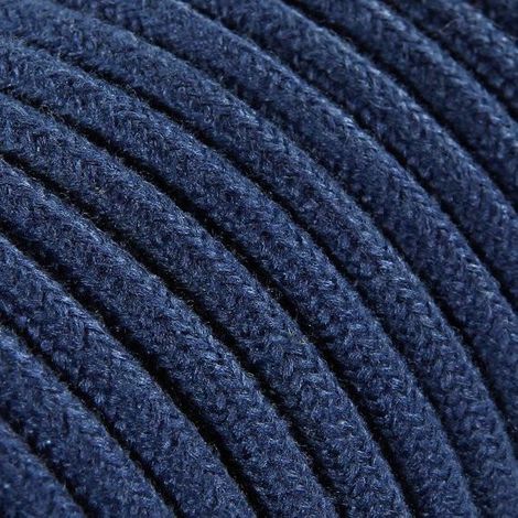 Fil Électrique Tissu Bleu Jeans 3x0,75mm² - Câble Électrique Textile de Qualité