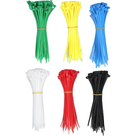 Attache Cable Nylon 6 Pouces - Verrouillage Automatique - Resistance 40 Livres - Usage Interieur Exterieur - Lot De 600 Pieces (1/5)