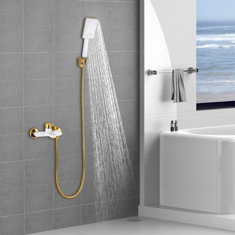 Ensemble d'arrosage de douche triple Platinum, méthode multifonctionnelle de sortie d'eau, pulvérisateur à main, kit de douche de salle de bain (1/5)