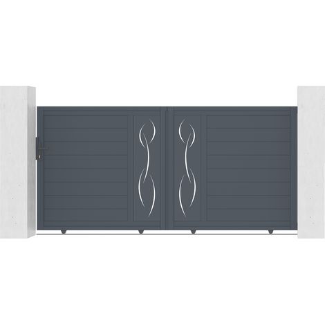 Portail aluminium coulissant LIFE 300x140cm