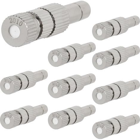 Lot de 10 buses de brumisation en laiton céramique 0,2 mm avec filtre pour raccord 6 mm (1/5)