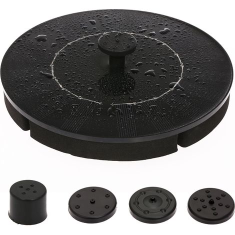 Solarbetriebene Vogeltränke-Brunnenpumpe 2,4 W, schwimmendes Wasserbrunnen-Panel-Set für den Außenbereich, geeignet für Vogeltränken, kleine Teiche, Gärten, Terrassen und Rasenflächen