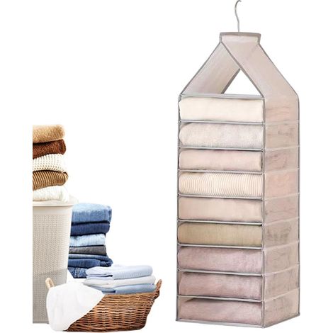 Rangement Suspendu Placard Gain de place étagère à vêtements multicouche Organisateur De Vêtements Pour La Maison La Chambre Buanderie Appartement Dortoir Université (1/5)