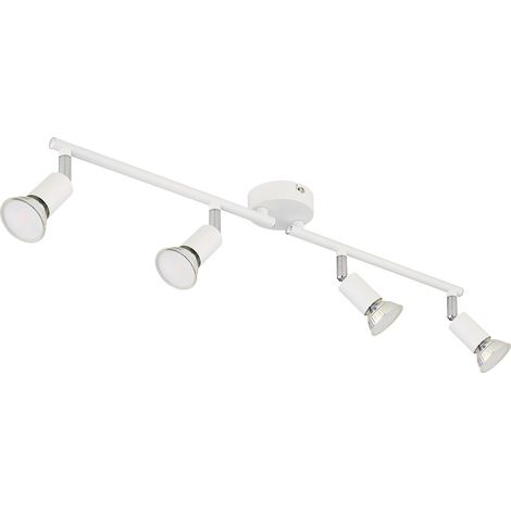 Deckenstrahler Spotleuchte Deckenlampe beweglich Wohnzimmerlampe weiß L 60 cm
