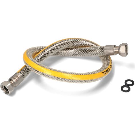 SKL tubo flessibile cucina gas femmina femmina 1/2" 750mm EN14800 CE certificato (1/2)