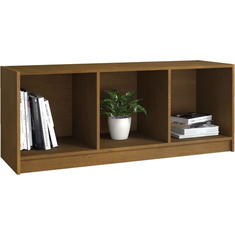 Meuble TV Marron miel 104x33x41 Bois de pin massif (1/5)