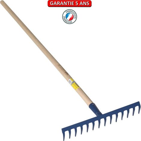 12-zinkiger gebogener Rechen mit Stiel, 1,65 m OUTILS PERRIN