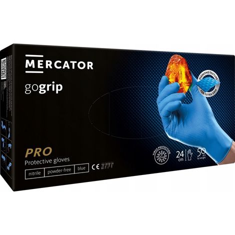Guanti in nitrile L blu Mercator Gogrip 50 pz (1/5)