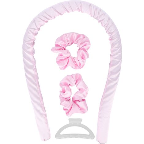 Rouleaux de Cheveux en Mousse sans Chaleur - Bandeau Boucleur pour Nuit - DIY Boucles Douces Rose (1/5)